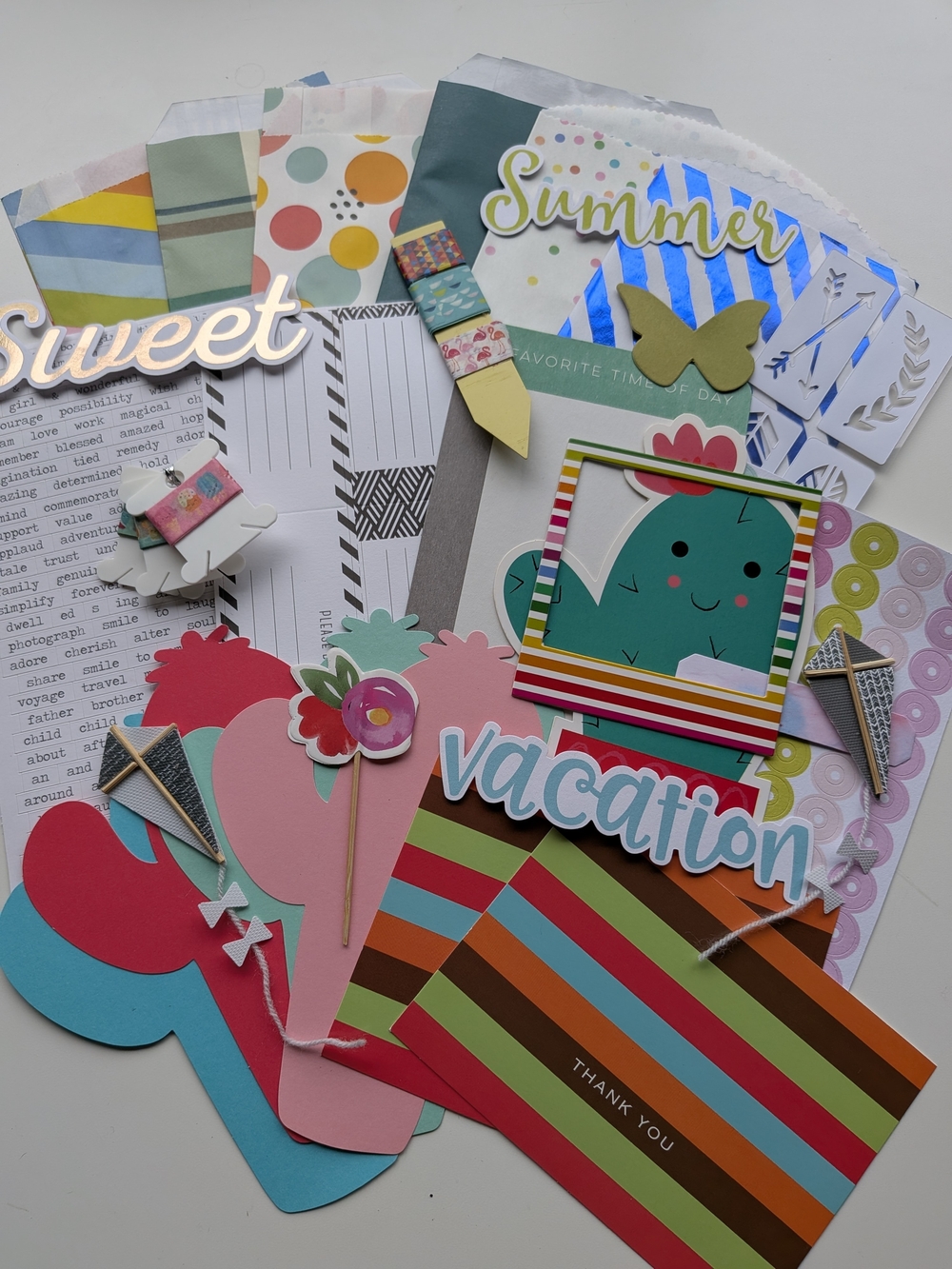 Over 225 Pieces of Colorful Crafting Ephemera - Picture 8 of 8